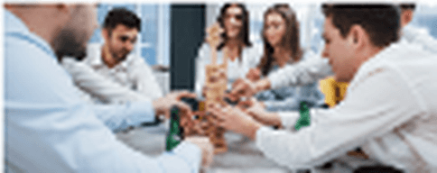 ZYBO team playing Jenga together