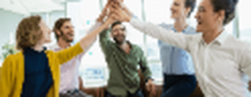 ZYBO engineers cheering in office